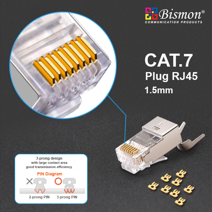 Cat7 Plug RJ45 Male FTP Shield high speed 10-100GB